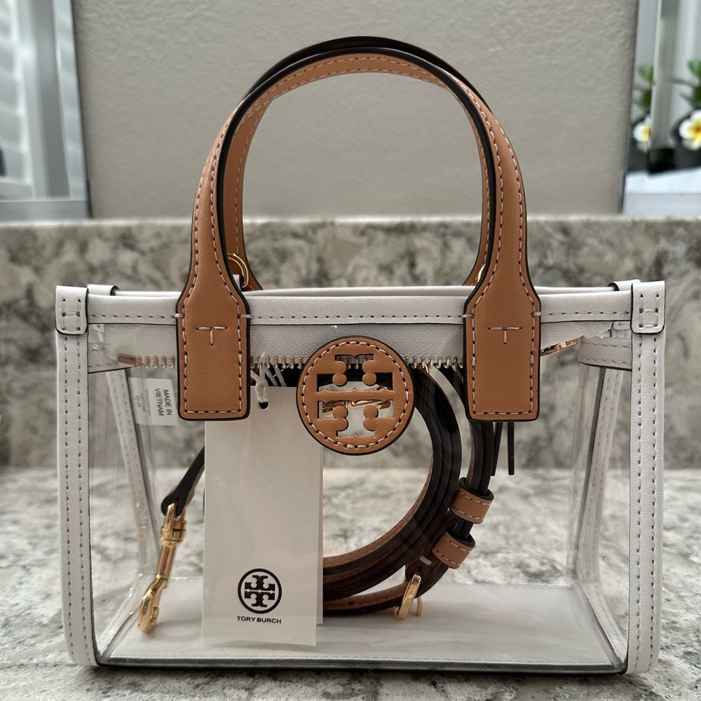 Tory Burch Ella PVC Vinyl Clear Mini Tote bag